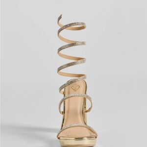 Fabulous Night Rhinestone Spiral
Platform Heels | Windsor